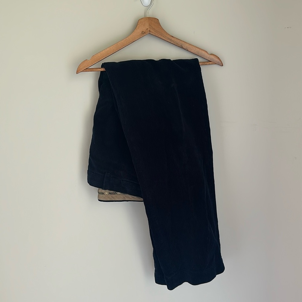 Corduroy Navy Blue Polo Dress Pants
